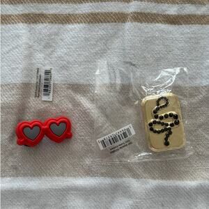 Taylor Swift Croc's Jibbitz NWT | Reputation snake and Red "22" heart sunglasses